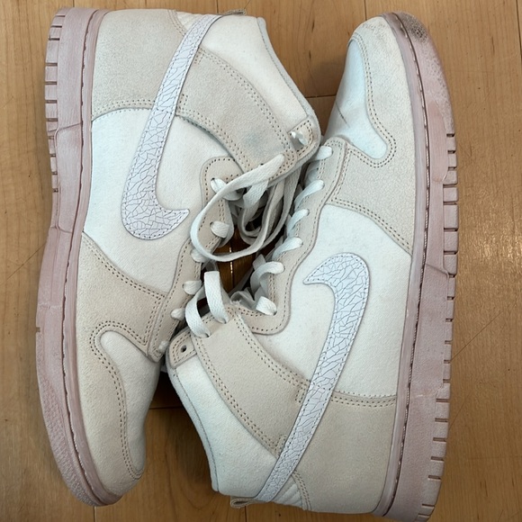 Nike Dunk Hi Retro size 10 Cracked Leather Salt Flats DV0822-100 Men's - Picture 5 of 12